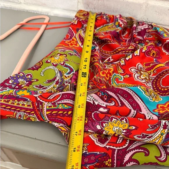 Ralph Lauren One Shoulder Dress - Red and Multicolor - Picture 4 of 8